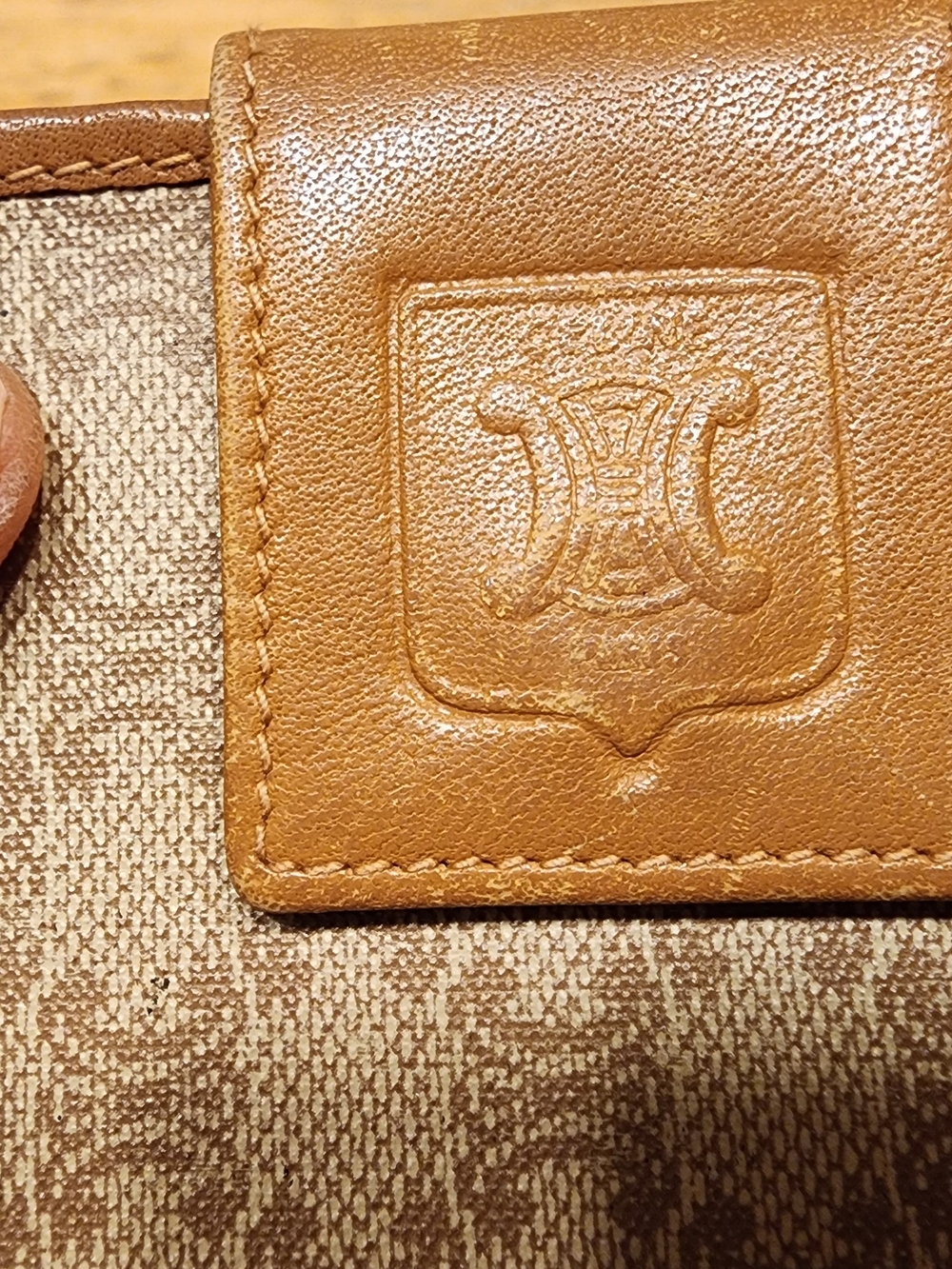 vintage Celine Macadam Triomphe canvas and leather wallet - Picture 2 of 16